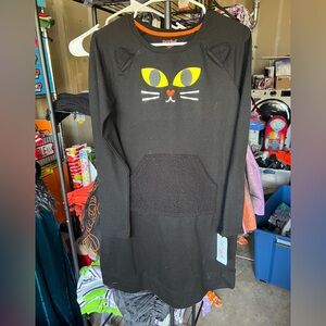 Girls Halloween Black Cat dress size XL 14/16